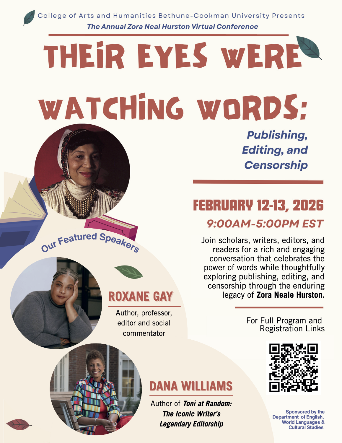 Zora Neale Hurston Conference Flyer With-QR Code
