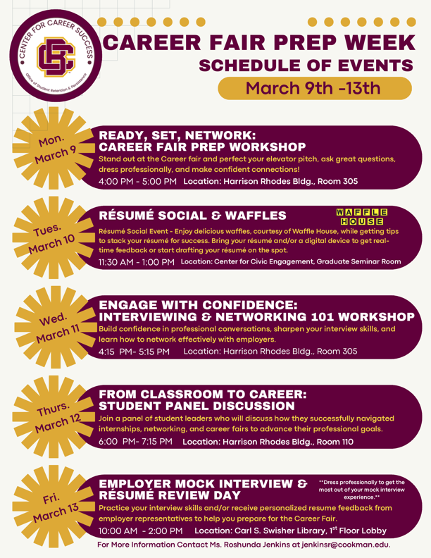 Spring 26 Career Prep Week Flyer