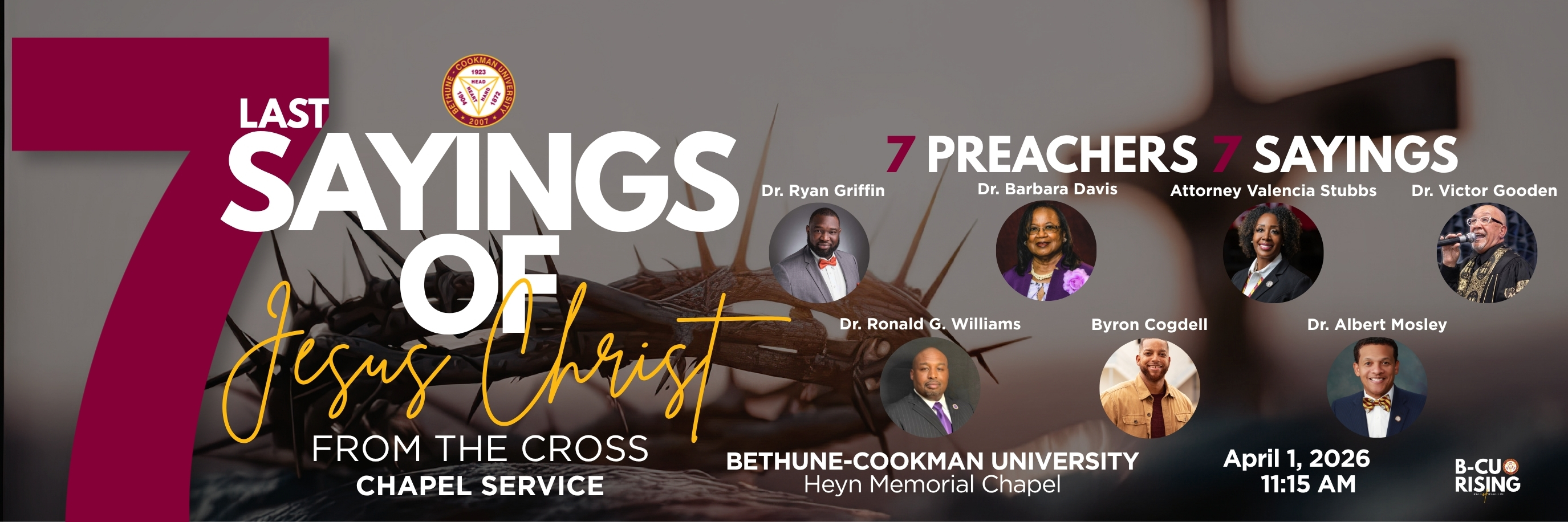 banner for from the cross event